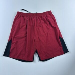 Lululemon Short 9" Linerless Red Black Men Large Gym Active Training